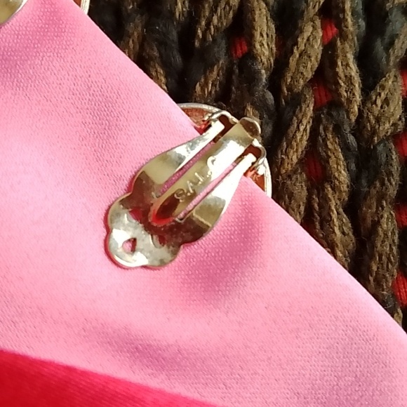 S.A.L Swarovski Signed Ravoli Blue Crystal Gold Clips Vintage - Picture 7 of 10